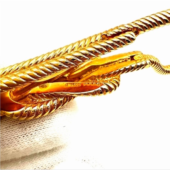 GUCCI vintage twisted sale money clip/key ring charm infinity rope gold GG logo - Picture 6 of 12